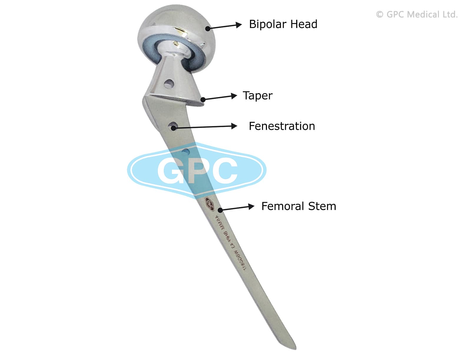 Bipolar Hip Prosthesis (Fenestrated) Sterile