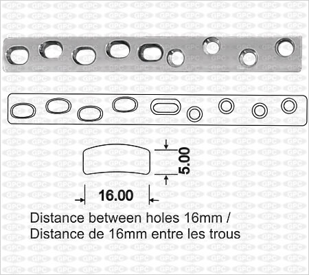 Broad Compression Plate ACP Holes