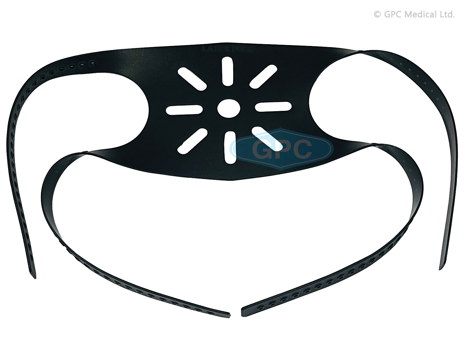 Cinturón de arnés para la cabeza Clausen - Caucho negro