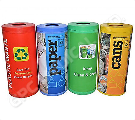 Colour Coded Recycle Bin 72L