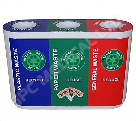 Colour Coded Recycle Bin Trio