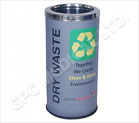 Coloured Steel Dustbin 71L