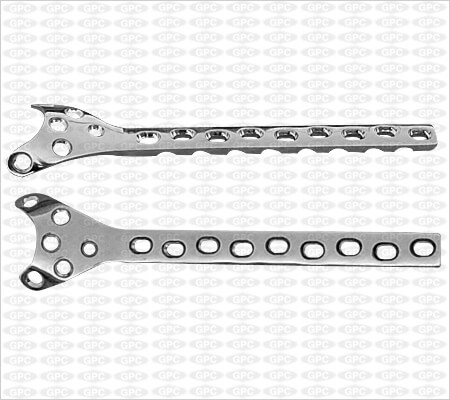 Condylar Buttress Plate 4.5mm with Under Cuts and LC-DCP Holes for Left & Right Leg