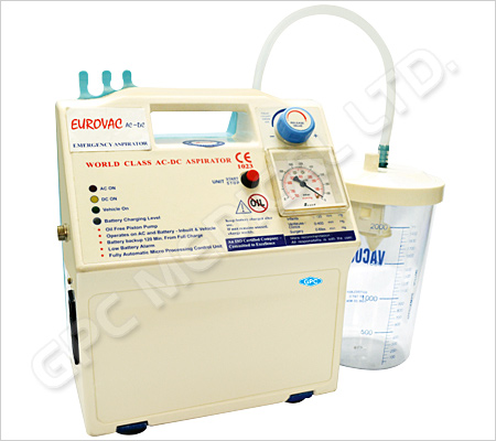 Eurovac AC/DC Battery Operated Suction Unit