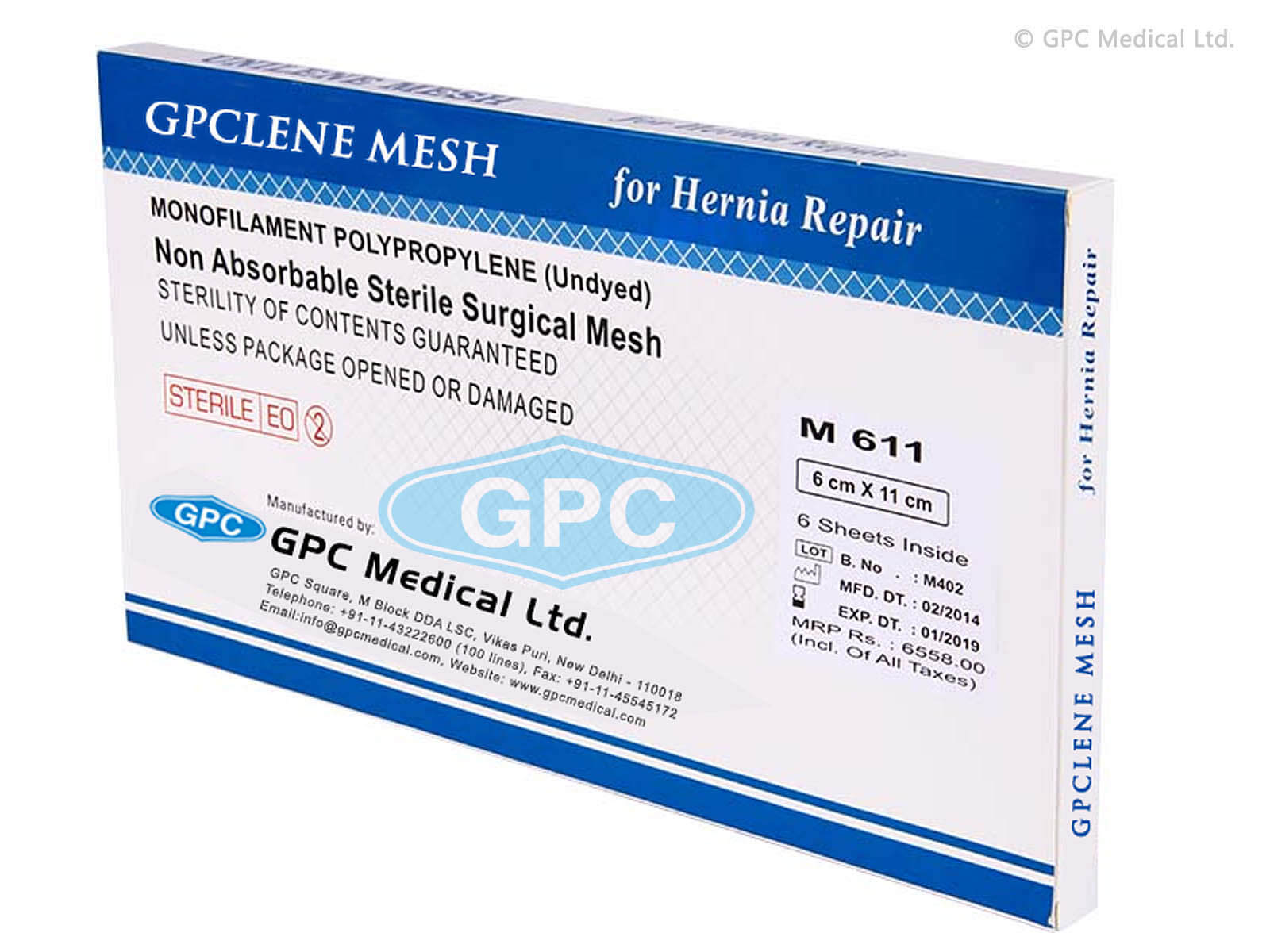 GPCLENE MESH - Non Absorbable Polypropylene Surgical Mesh