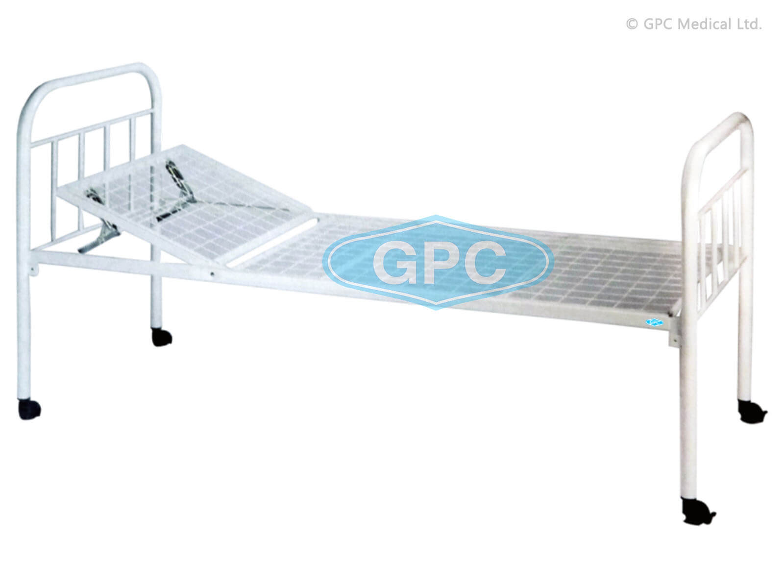 Hospital Bed with Bars and Backrest