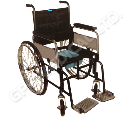 Invalid Wheel Chair (Folding) With Commode