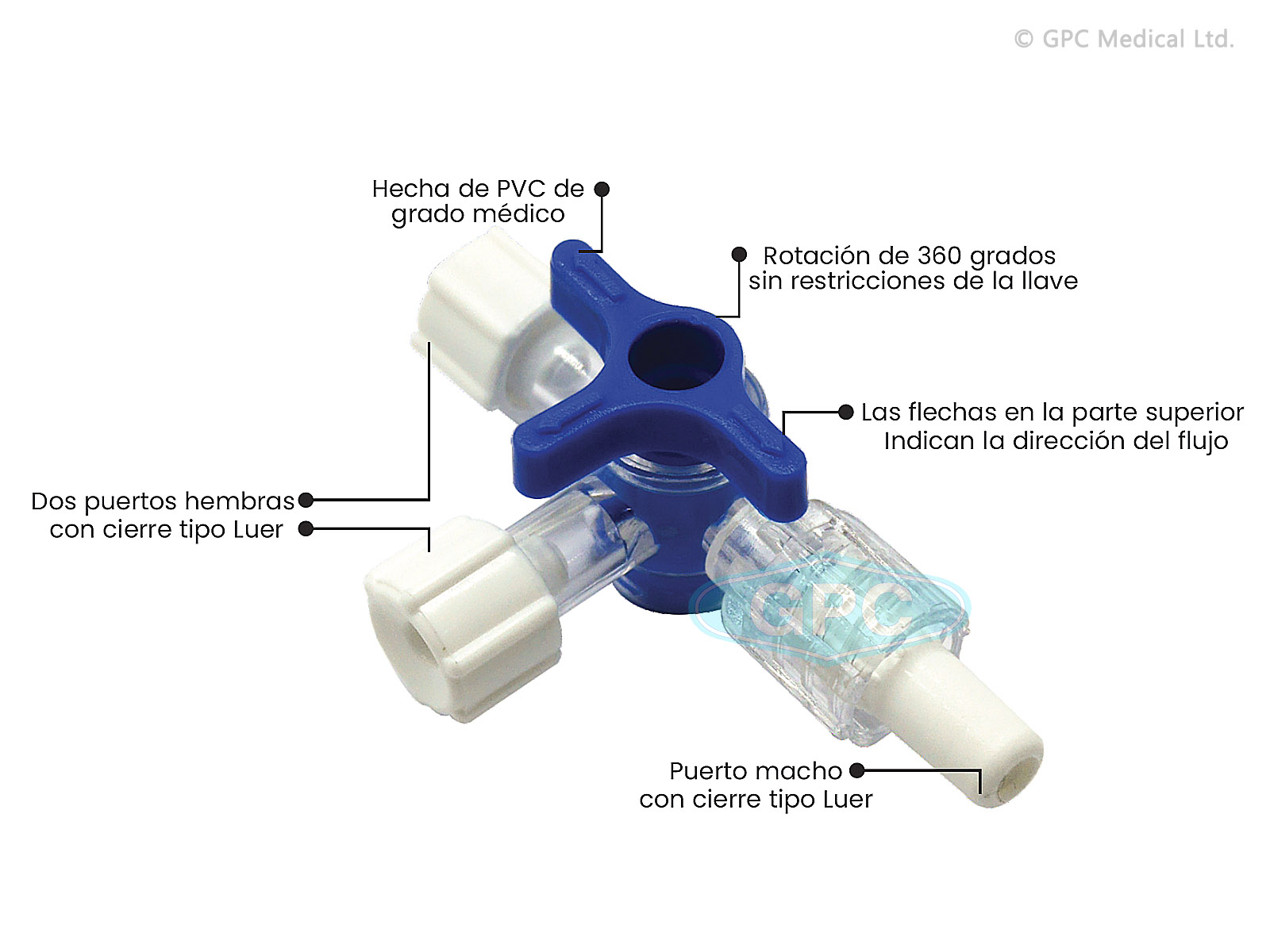 LLAVE DE PASO DE 3 VÍAS
