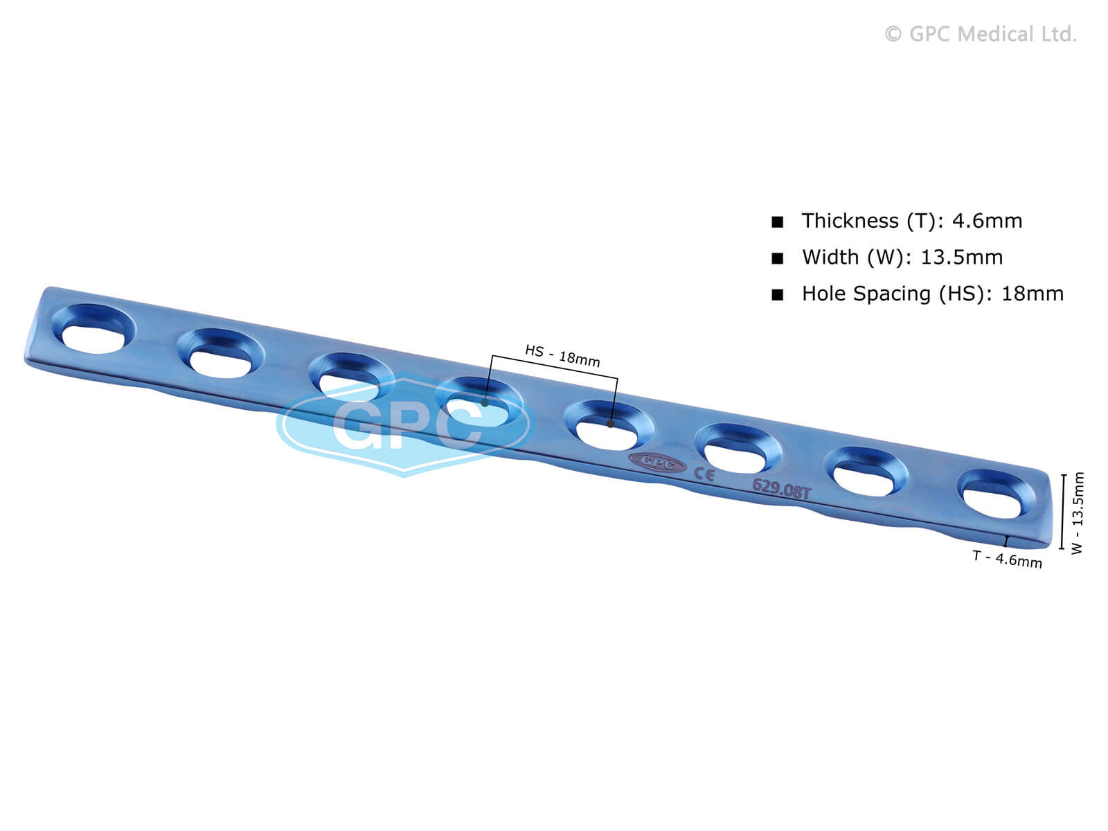 Limited Contact Dynamic Compression Plate (LC-DCP) - Narrow