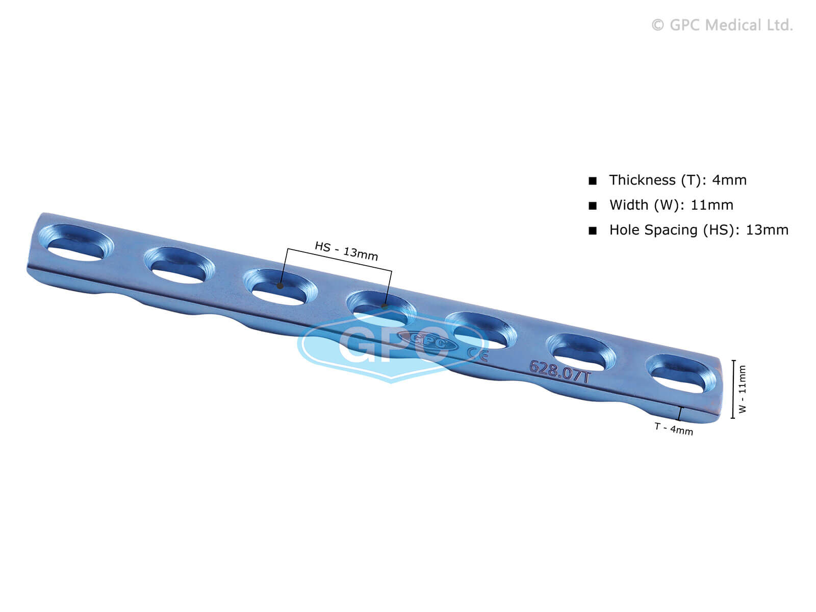 Limited Contact Dynamic Compression Plate (LC-DCP) - Small