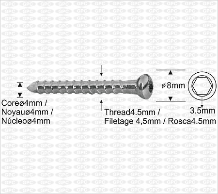 Locking Bolts 4.5mm(Self Tapping)