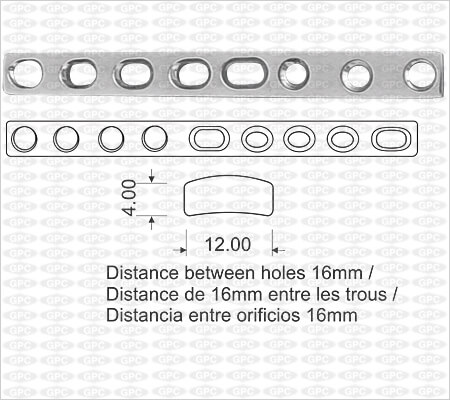 Narrow Compression Plate ACP Holes