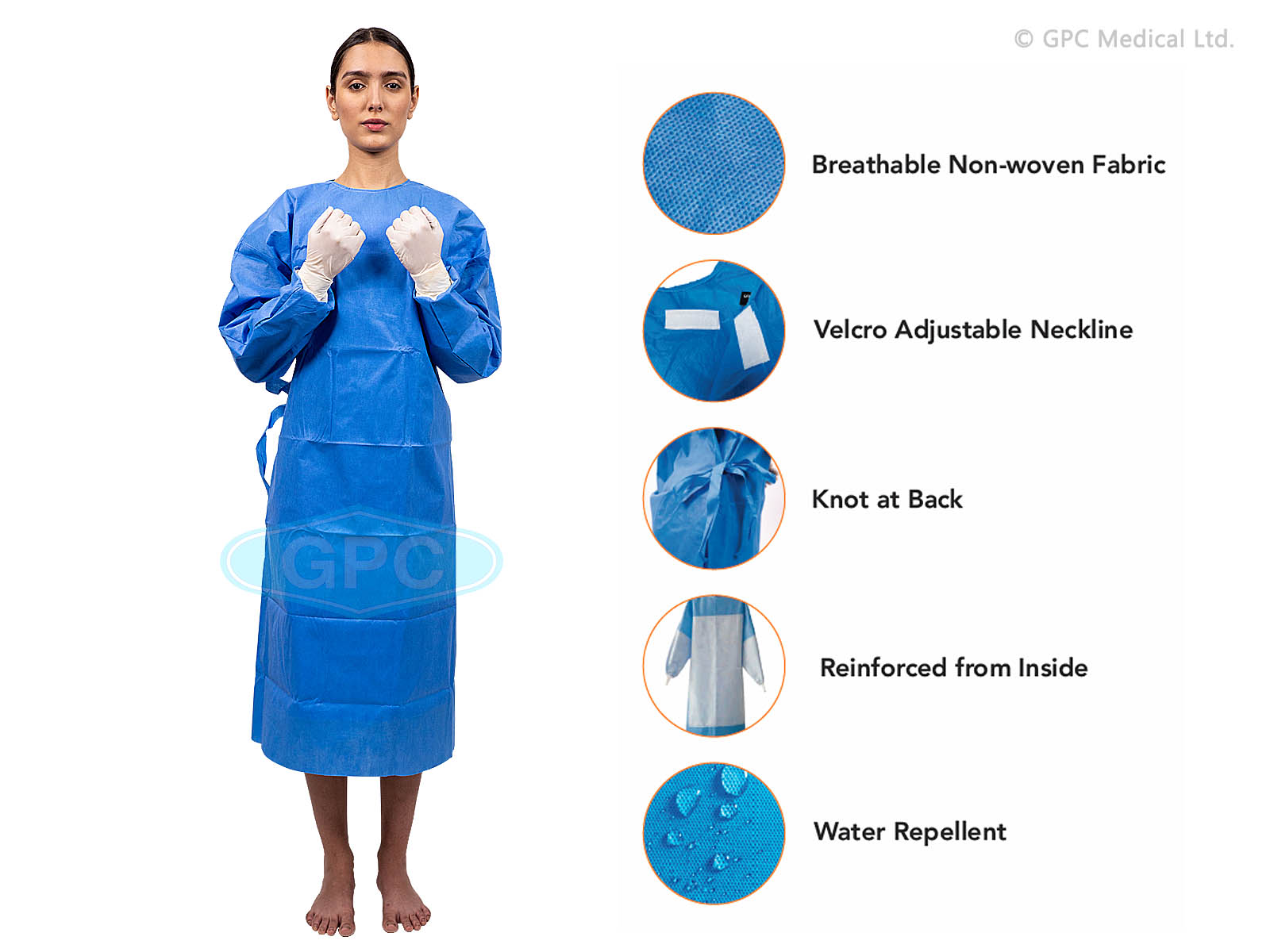 Reinforced surgeon’s gown