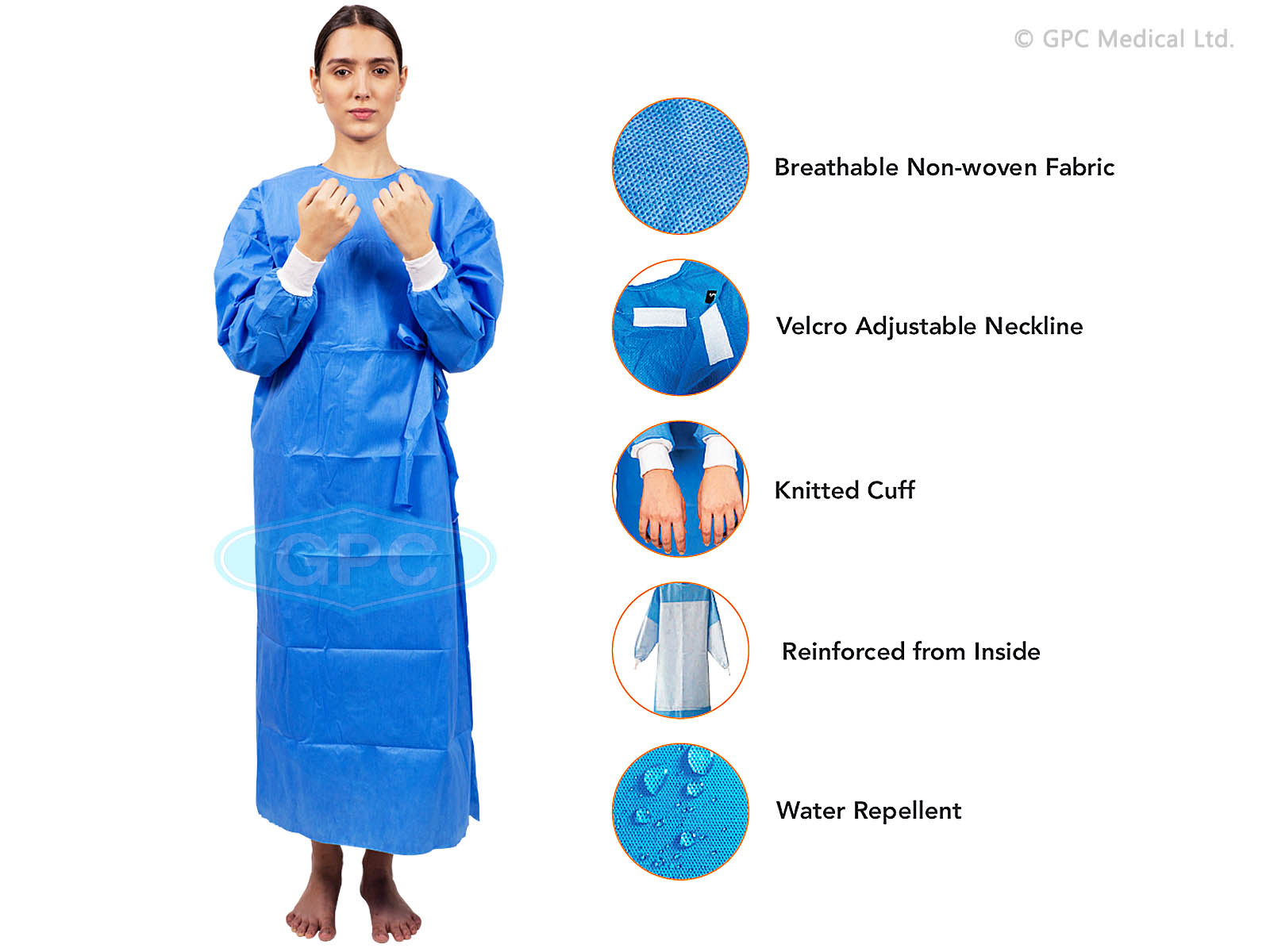 Reinforced Wraparound Surgeon’s Gown