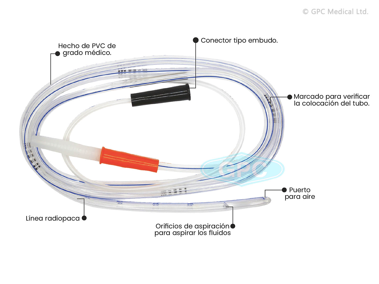 SONDA DE SUMIDERO DE SALEM/TUBO DE IRRIGACIÓN