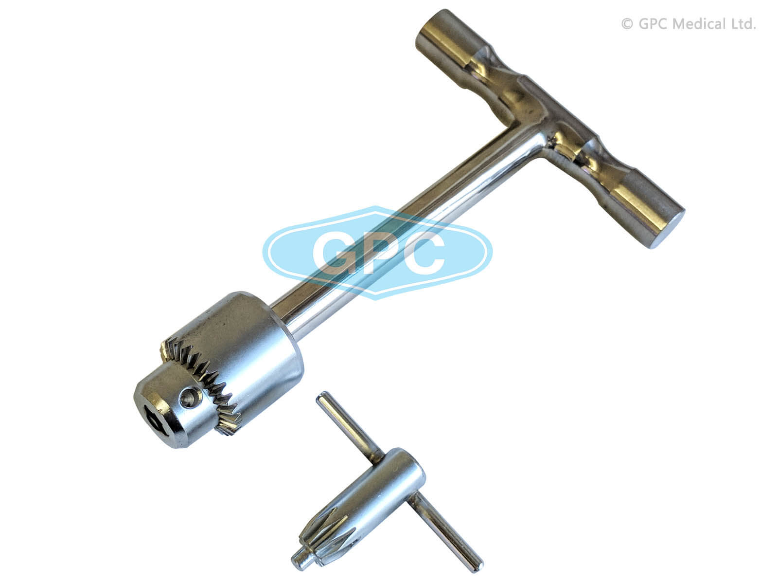 Steinmann pin introducer S.S. with S.S. Chuck & Key