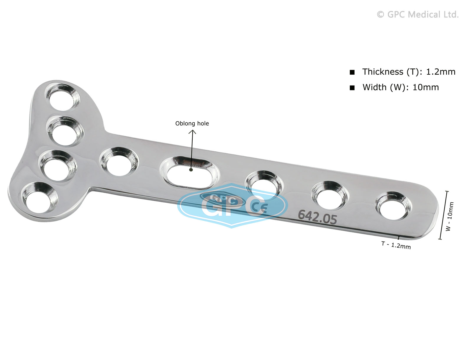 T Plate (Small) Right Angled with 4 Head Holes