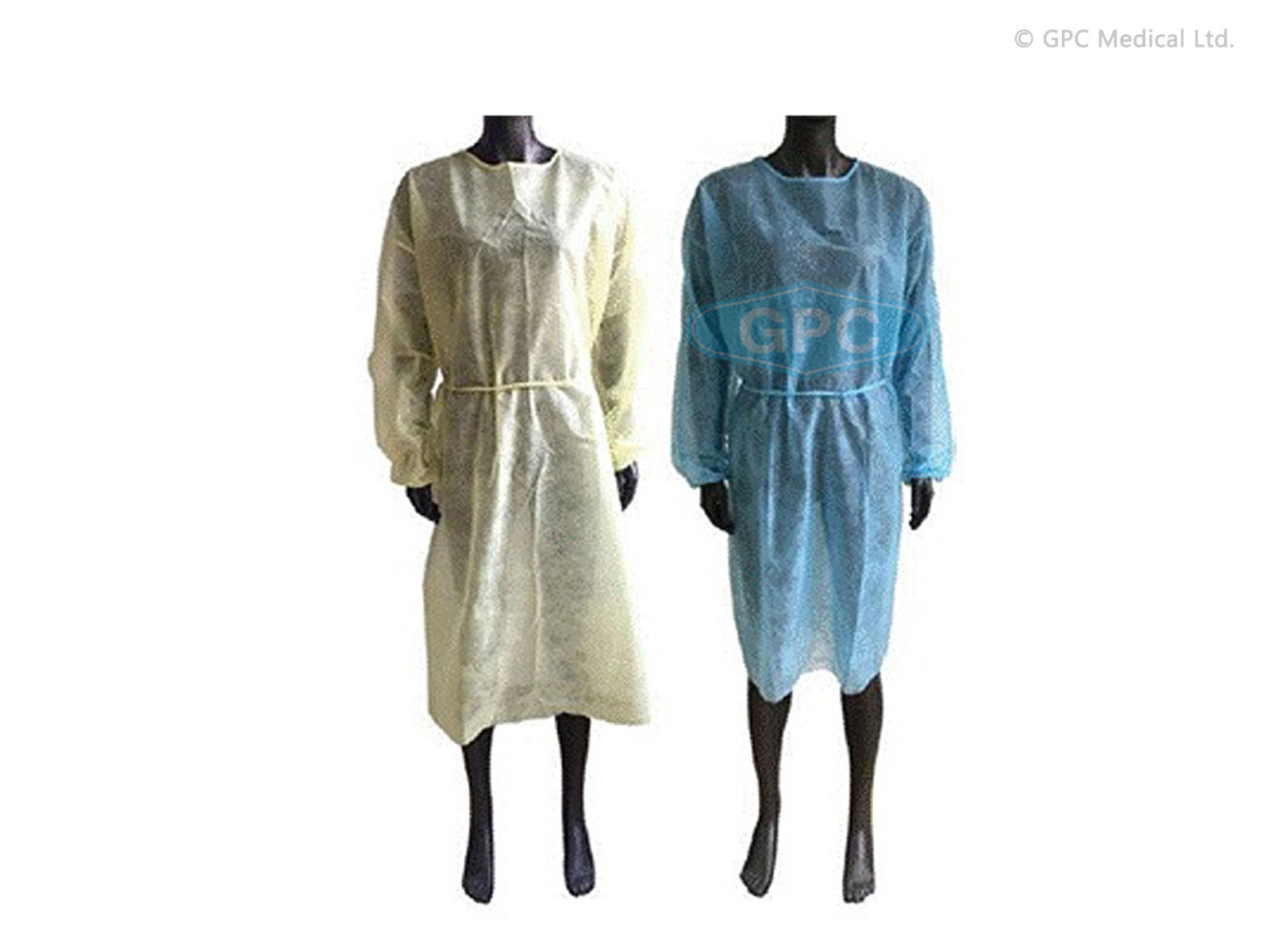 Waterproof PP+PE Isolation Gown with Knitted Cuff