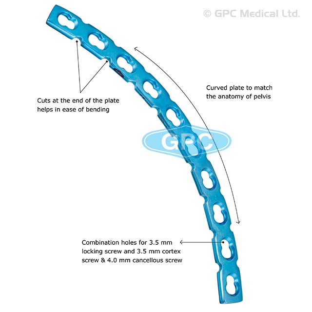 3.5 mm Curved Reconstruction Plate