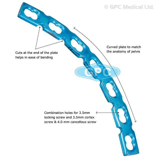 4.5 mm Curved Reconstruction Plate