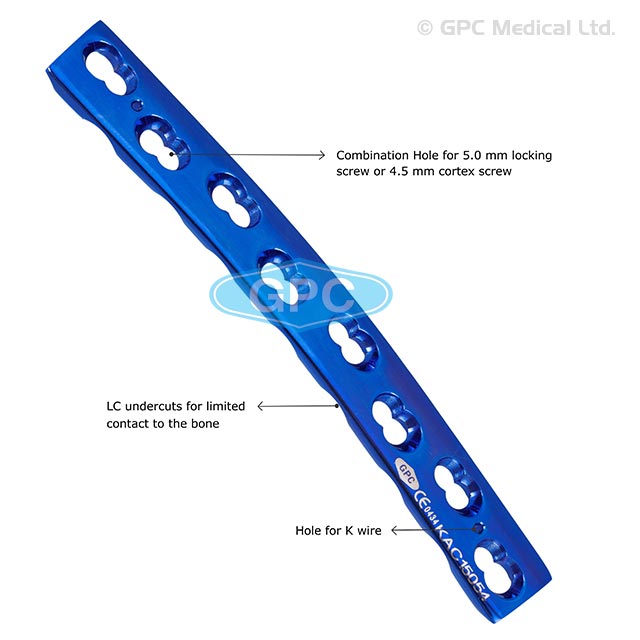 4.5mm/5.0mm Broad Curved Locking Plate (fixLOCK)