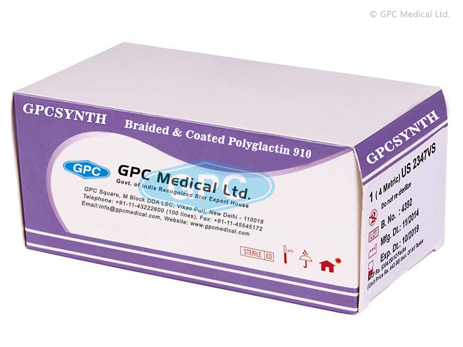 GPCSYNTH - Braided & Coated Polyglactin 910