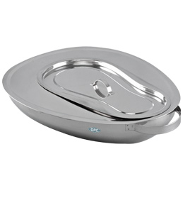 Bed Pans Female, Perfection Type with cover, Stainless Steel
