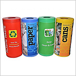 Colour Coded Recycle Bin 72L