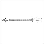 Emergency Screw 3.2mm, Hexagonal Socket